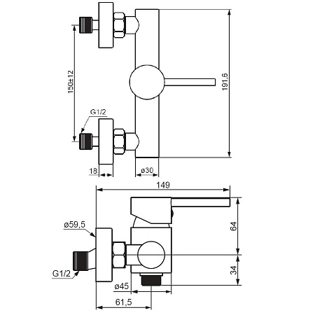 Смеситель Damixa Scandinavian Pure 362000000 для душа