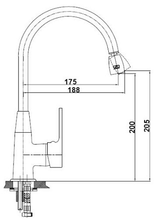 Смеситель GPD Solus MTE55 для кухонной мойки
