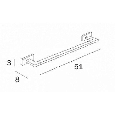 Полотенцедержатель Inda Lea A1818BDR 45 см, золото