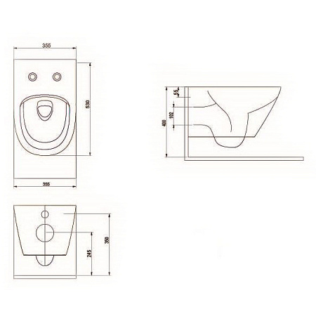 Унитаз подвесной beWash Bogen 88343673 с системой микролифт, латте