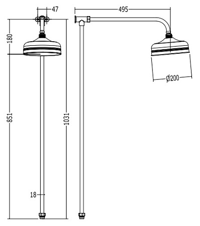 Душевая стойка Devon&Devon MARK3182CR