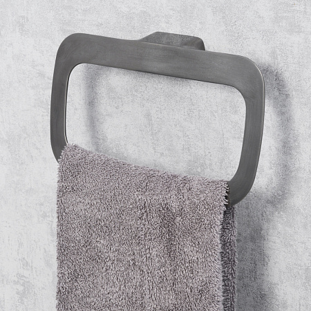 Полотенцедержатель WasserKRAFT Glan K-8960 оружейная сталь