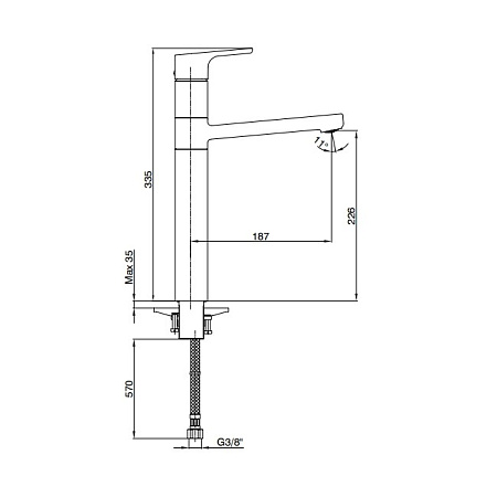 Смеситель E.C.A. Luna 102108949EX для раковины