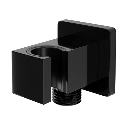 Шланговое подключение WasserKRAFT A185 с держателем черный глянец