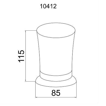 Стакан Boheme Imperiale 10412 для зубных щеток, золото