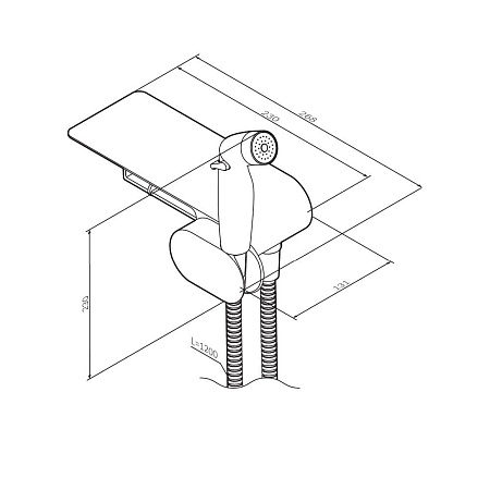 Гигиенический душ со смесителем Am.Pm Like F0202622 черный