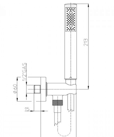 Душевой гарнитур Bossini Syncronia C12035C.073 черный матовый