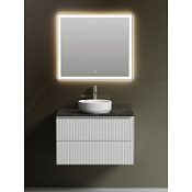 Мебель для ванной со столешницей Sancos Snob T 80 SNT80W+TT80A1X Bianco/Black Sky