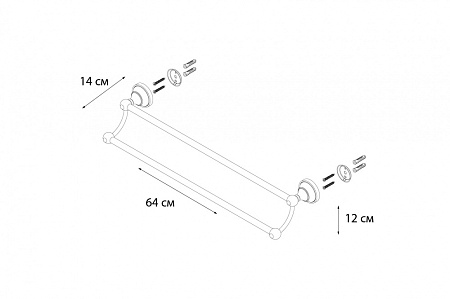 Полотенцедержатель Fixsen Bogema FX-78502 хром
