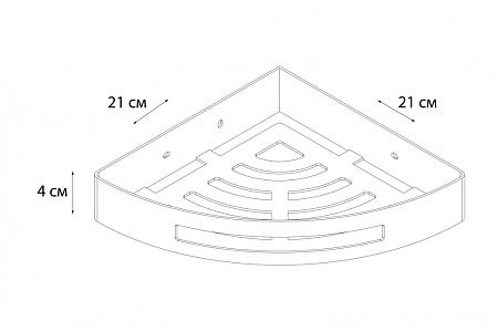 Полка угловая Fixsen Hotel FX-31003A полированная сталь