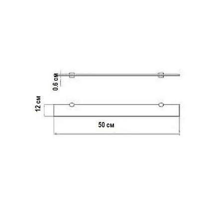 Полка стеклянная Aquaton Ария 1A140403AA010 50