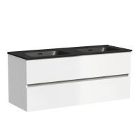 Тумба с раковиной Sancos Urban 120 UR120-2W белый/черный