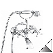 Смеситель Emmevi Deco Classic 12011BC для ванны с душем, белый/хром