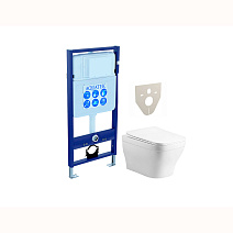 Комплект Aquatek SET AQUATEK АМАДЕО cm подвесной унитаз + инсталляция + сидение soft-close Комплект Aquatek SET AQUATEK АМАДЕО cm подвесной унитаз + инсталляция + сидение soft-close