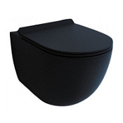 Унитаз подвесной Esbano Fortex безободковый, черный матовый