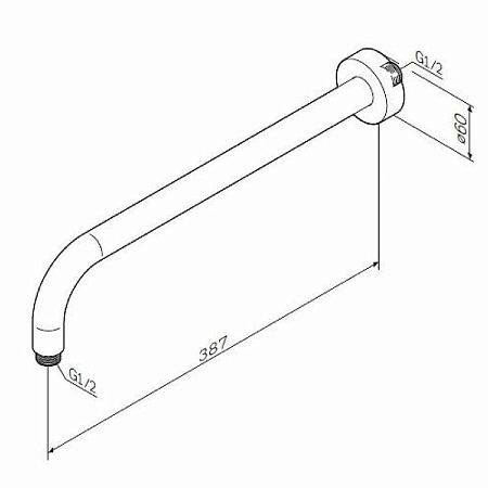 Кронштейн для верхнего душа Am.Pm F0522701 черный