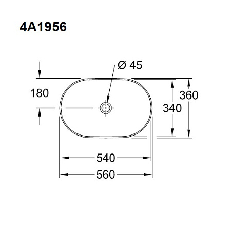 Раковина Villeroy & Boch Collaro 4A195601 56х36 белый альпин