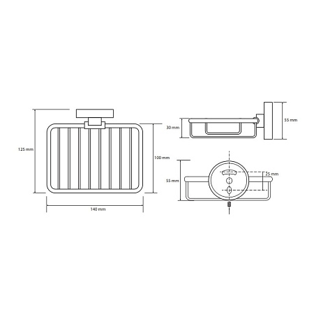 Мыльница Bemeta Dark 104108160