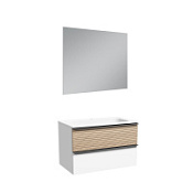 Мебель для ванной Sancos Delta DL80W дуб светлый/белый