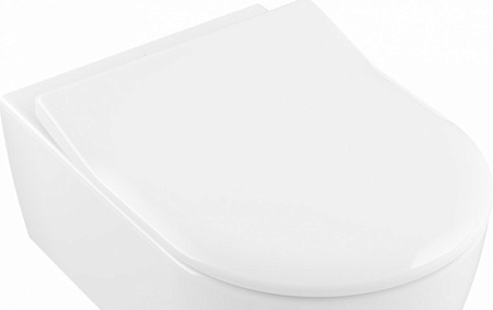 Крышка-сиденье для унитаза Villeroy & Boch SlimSeat 9M87S101 микролифт, альпийский белый