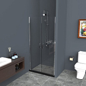 Душевая дверь в нишу BelBagno Uno UNO-B-2-120-C-Cr 120 прозрачное стекло