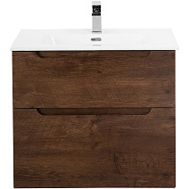 Тумба с раковиной BelBagno Etna ETNA-H60-800-2C-SO-RW-P 80 Rovere Moro/стеклянная раковина