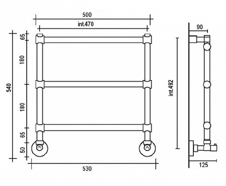 Полотенцесушитель водяной Margaroli Sole 4424703OBN бронза