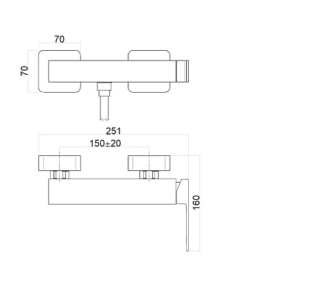 Смеситель Fiore Kube 100NN8542 для душа, черный