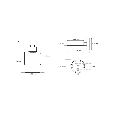 Дозатор для жидкого мыла Bemeta Brilo 161109102 золото