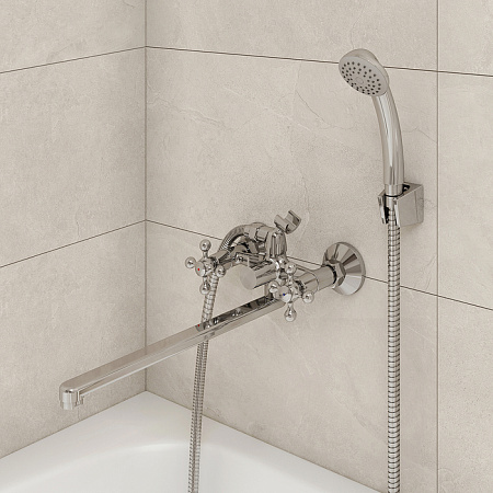Смеситель для ванны с длинным изливом Milardo Duplex DUPSBL2M10 хром