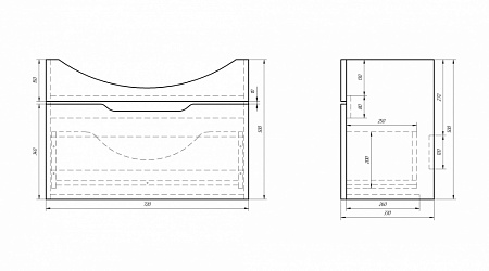 Тумба с раковиной Dreja Laguna 75 белая