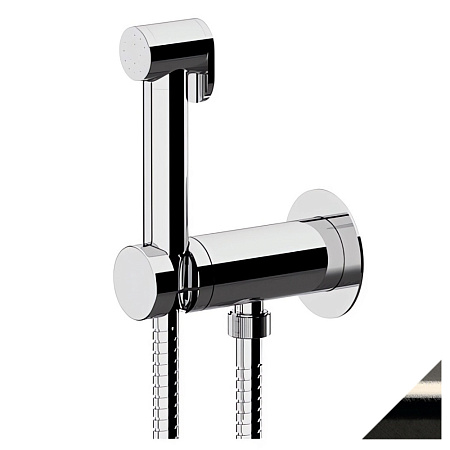 Гигиенический душ со смесителем Remer Shut-Off X61PWCFP хром черный брашированный