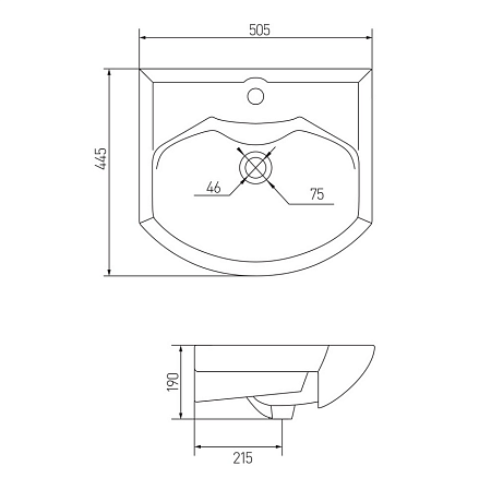 Мебельная раковина Aquaton Смайл 1WH207781 50
