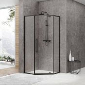 Душевой уголок Black & White Stellar Wind S875 1000X1000X1950 BLACK