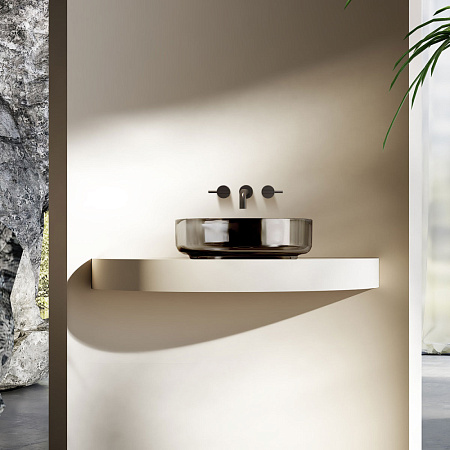 Раковина Vincea VBS-6T16B 45x45x13 черный прозрачный