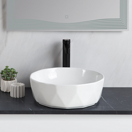 Раковина накладная BelBagno BB1409 41x41x13.5 белый