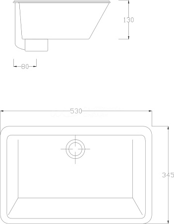 Раковина Artceram Gea GEL001 01;00 53 белый глянцевый