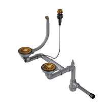 Слив-перелив для мойки Omoikiri WK-1,5CL-R-AB022-A античная латунь