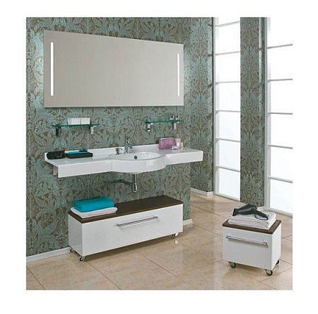 Мебельная раковина Aquaton Отель 1A70133NOT010 150 с навесами и диспенсером