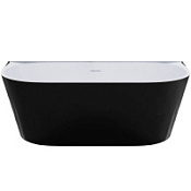 Акриловая ванна Frank F6163 White/Black 170х80 см, пристенная, белый/черный