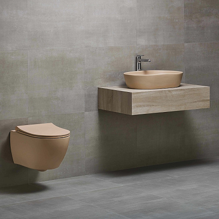 Раковина на столешницу beWash Bogen 88611173 60x39,5x13,5 латте