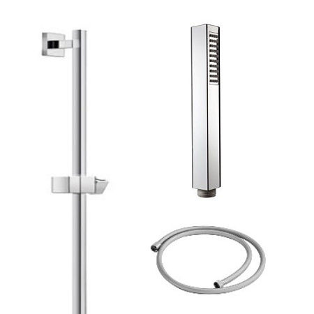 Душевой гарнитур Palazzani Qube stick 9920B310G хром