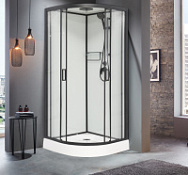 Душевая кабина Frank F400М Black 100x100x220 черный