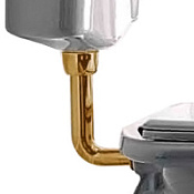 Труба низкая к подвесному бачку Kerasan 757193 бронза