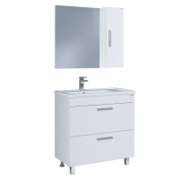Мебель для ванной Grossman Нео 108019 80 напольная, 2 ящика, белый
