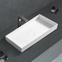 Раковина накладная ABBER Stein AS2622 белый матовый