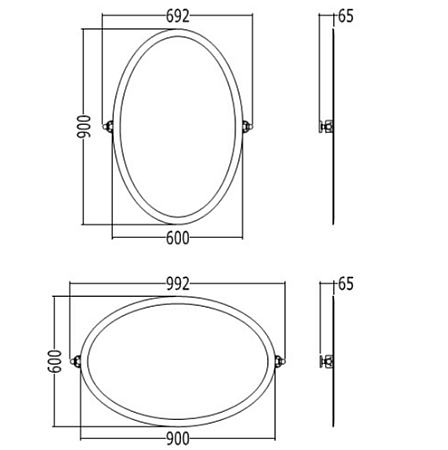 Зеркало Devon&Devon Beauty DEBEAUTYCR поворотное хром