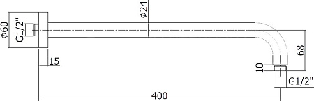 Держатель верхнего душа Paffoni Lusso ZSOF034HG золото
