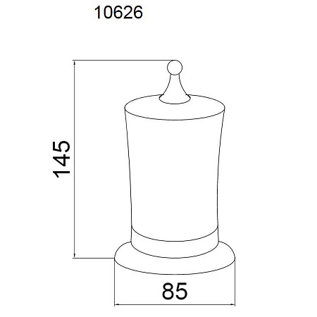 Стакан Boheme Medici 10626 для ватных дисков, бронза