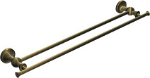 Полотенцедержатель двойной RUSH Crete CR35532 светлая бронза
